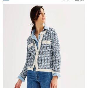 Truth Tweed Button Down Sweater Jacket size XS NWT